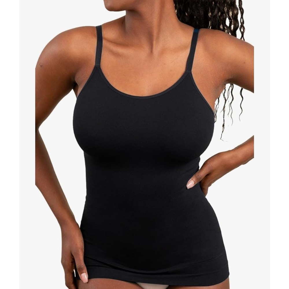 Shapermint Black Scoop Neck Body Shaper Cami, XL‎
